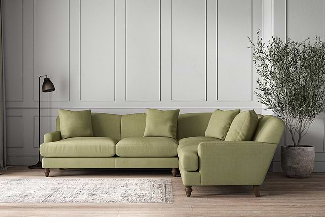 Deni Super Grand Right Hand Corner Sofa - Brera Linen Sage