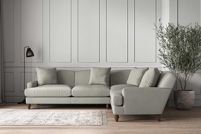 Deni Super Grand Right Hand Corner Sofa - Brera Linen Smoke