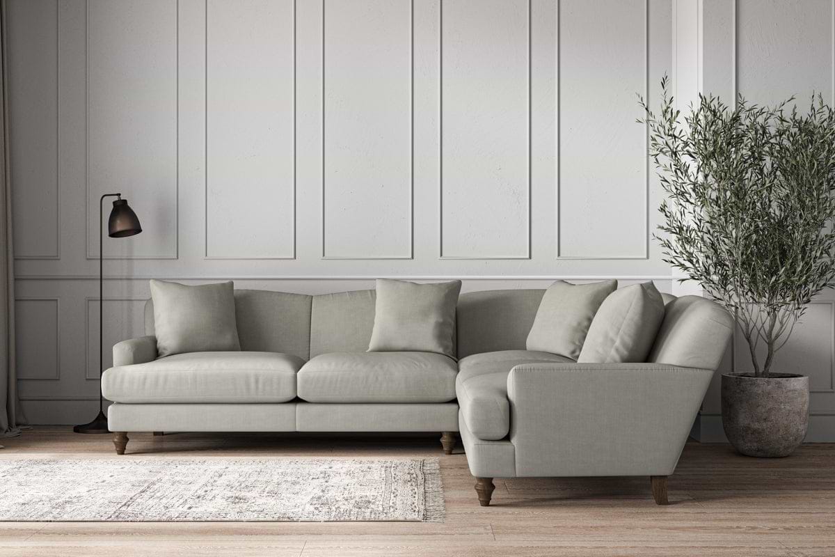 Deni Super Grand Right Hand Corner Sofa - Brera Linen Smoke