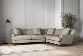 Deni Super Grand Right Hand Corner Sofa - Recycled Cotton Flax