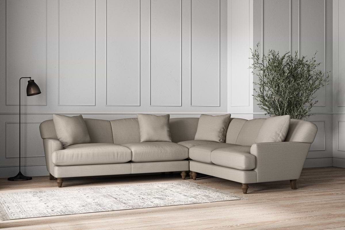 Deni Super Grand Right Hand Corner Sofa - Recycled Cotton Flax