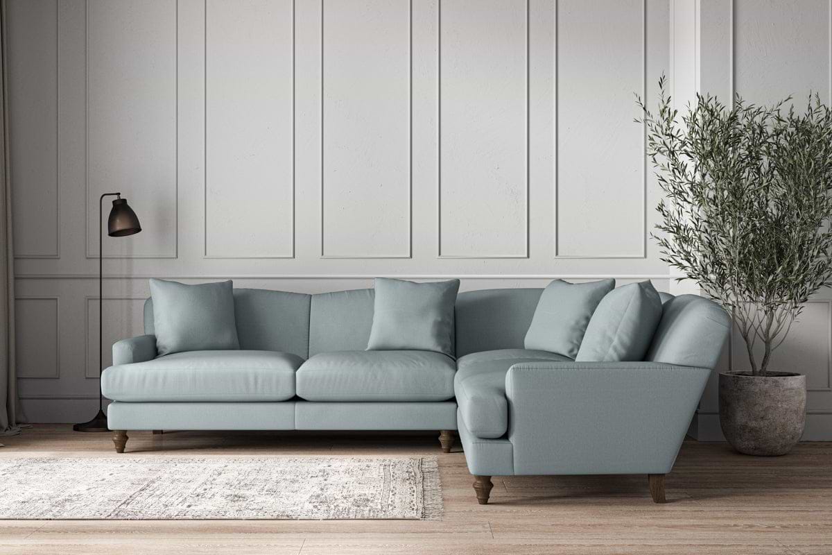 Deni Super Grand Right Hand Corner Sofa - Recycled Cotton Horizon-MAKE TO ORDER-Nkuku