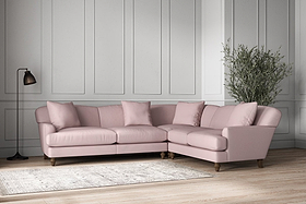 Deni Super Grand Right Hand Corner Sofa - Recycled Cotton Lavender