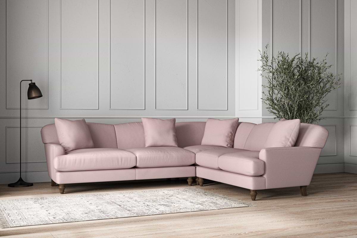 Deni Super Grand Right Hand Corner Sofa - Recycled Cotton Lavender