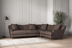Deni Super Grand Right Hand Corner Sofa - Recycled Cotton Mocha