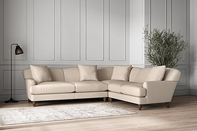 Deni Super Grand Right Hand Corner Sofa - Recycled Cotton Natural