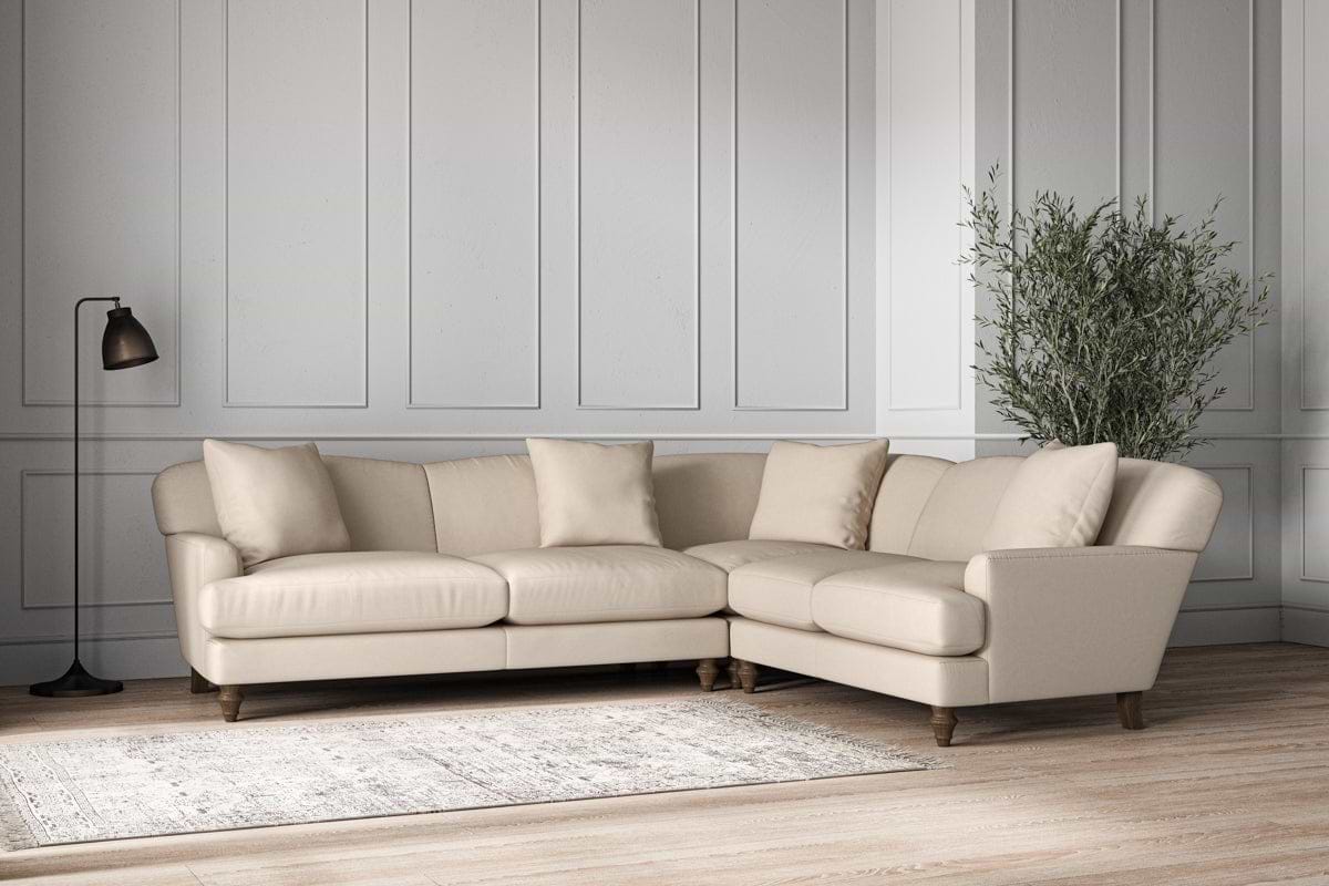 Deni Super Grand Right Hand Corner Sofa - Recycled Cotton Natural