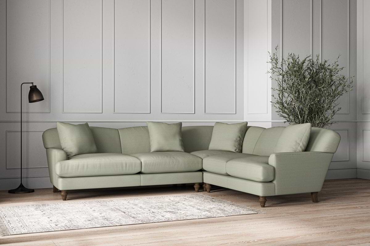 Deni Super Grand Right Hand Corner Sofa - Recycled Cotton Seaspray