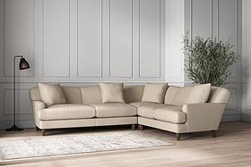 Deni Super Grand Right Hand Corner Sofa - Recycled Cotton Stone