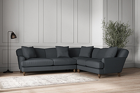 Deni Super Grand Right Hand Corner Sofa - Recycled Cotton Thunder
