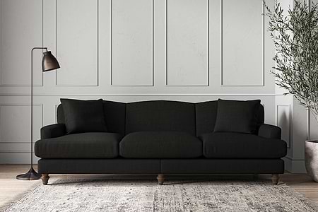 Deni Super Grand Sofa - Brera Linen Charcoal