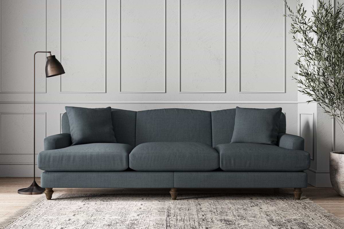 Deni Super Grand Sofa - Brera Linen Dusk-MAKE TO ORDER-Nkuku