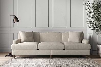 Deni Super Grand Sofa - Brera Linen Natural-MAKE TO ORDER-Nkuku