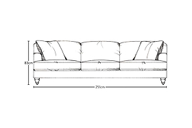 Deni Super Grand Sofa - Brera Linen Smoke