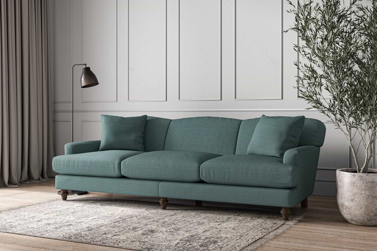 Deni Super Grand Sofa - Recycled Cotton Airforce-MAKE TO ORDER-Nkuku