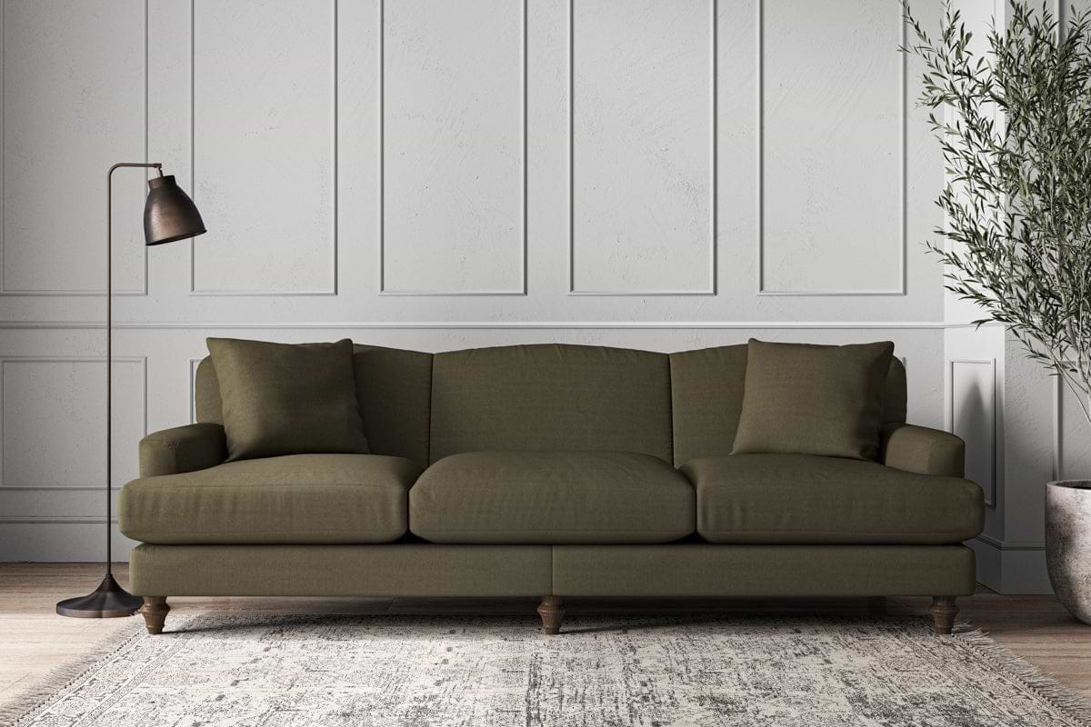 Deni Super Grand Sofa - Recycled Cotton Fatigue-MAKE TO ORDER-Nkuku