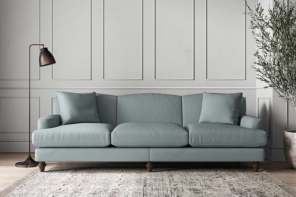 Deni Super Grand Sofa - Recycled Cotton Horizon-MAKE TO ORDER-Nkuku