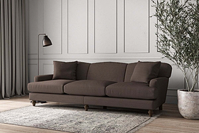 Deni Super Grand Sofa - Recycled Cotton Mocha-MAKE TO ORDER-Nkuku