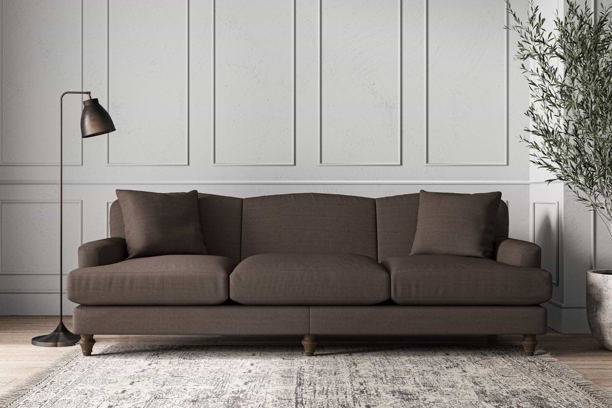 Deni Super Grand Sofa - Recycled Cotton Mocha-MAKE TO ORDER-Nkuku