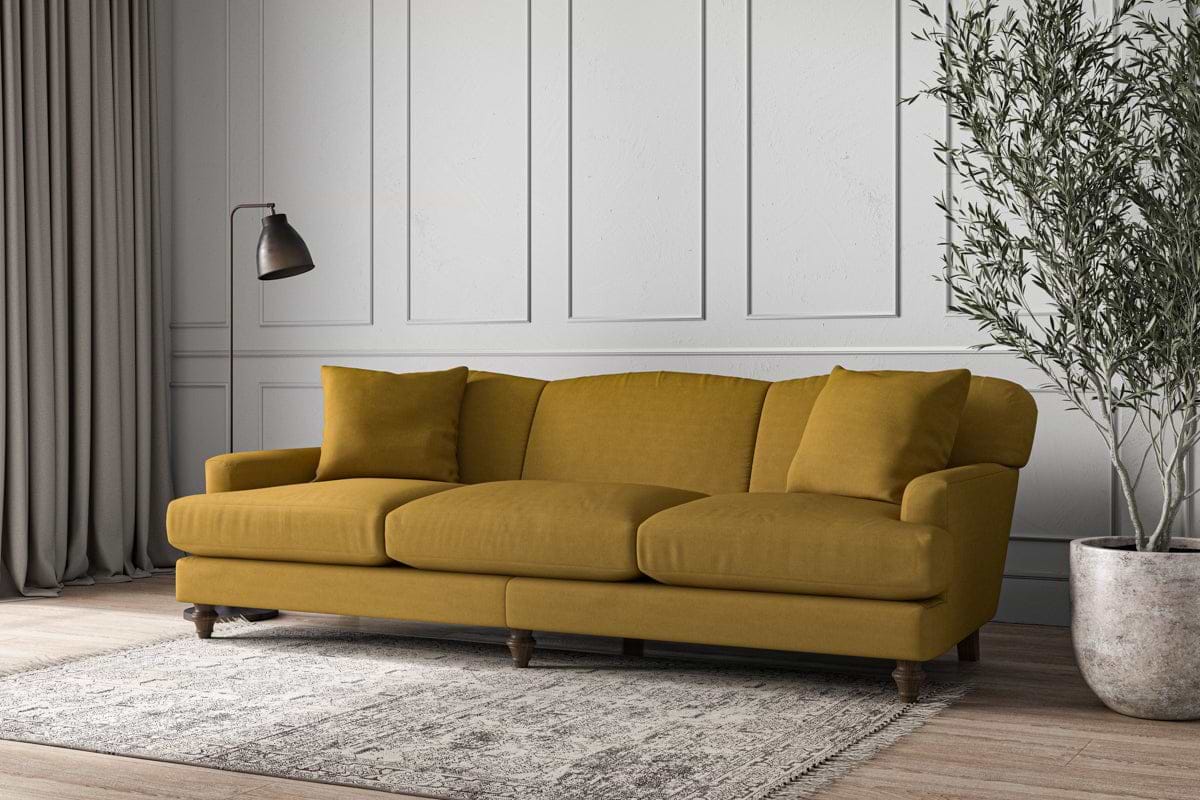 Deni Super Grand Sofa - Recycled Cotton Ochre