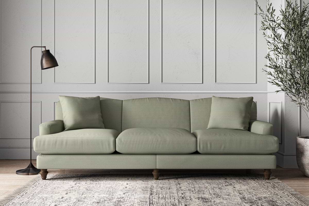 Deni Super Grand Sofa - Recycled Cotton Seaspray-MAKE TO ORDER-Nkuku