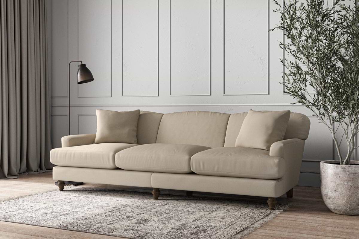Deni Super Grand Sofa - Recycled Cotton Stone