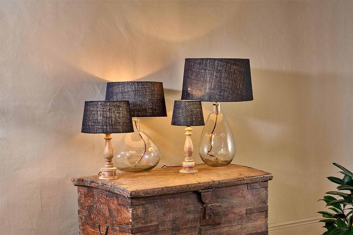 Dia Jute Lampshade - Ink-SHADES-Nkuku