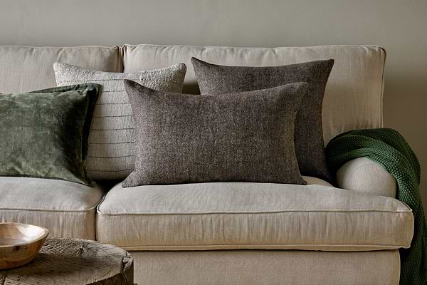 Dilli Wool Cushion Cover - Dark Brown-TEXTILES-Nkuku