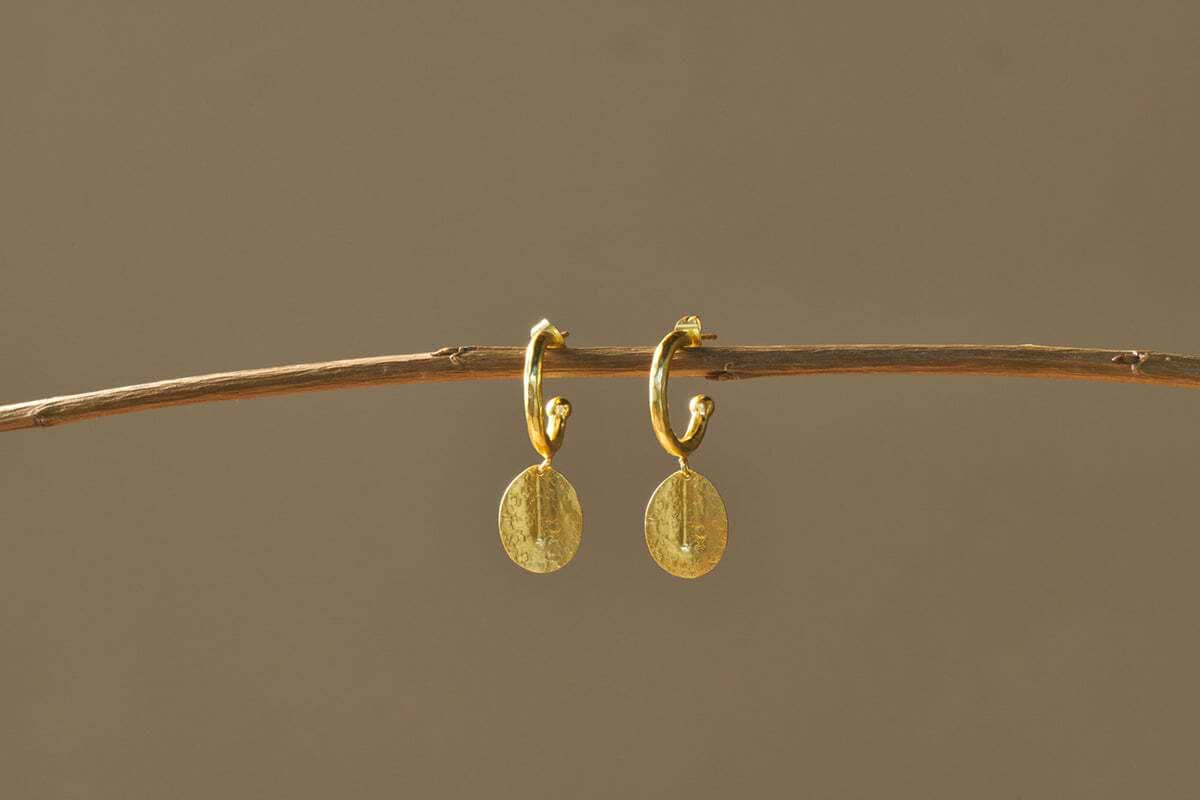 Esta Hoop Earrings - Gold - One Size-GIFTING-Nkuku