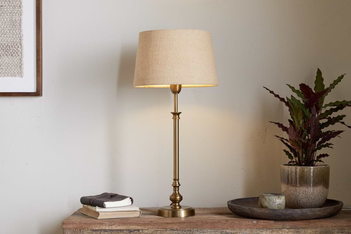 Ehadi Antique Table Lamp - Antique Brass-LAMPS-Nkuku