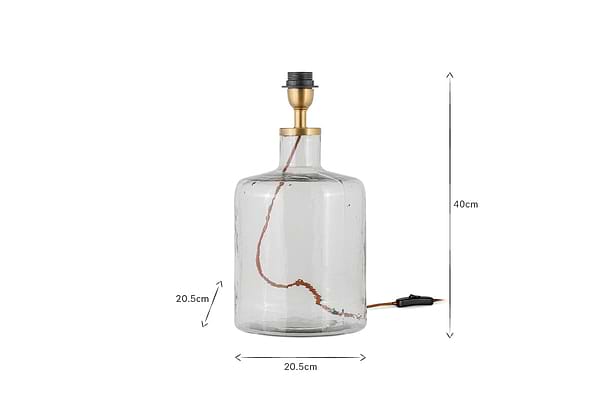 Edina Recycled Glass Table Lamp - Clear - Small