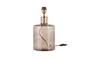 Edina Recycled Glass Table Lamp - Smoke Brown - Small