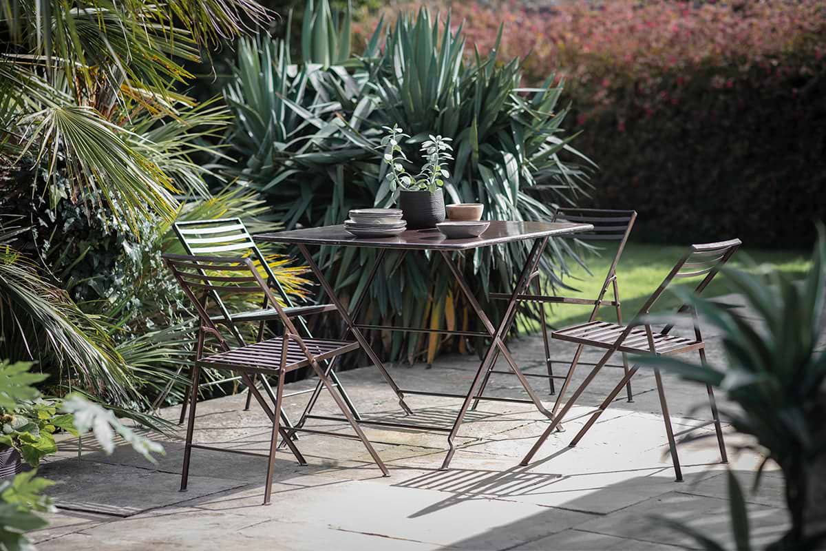 Ekete Iron Bistro Table - Large-GARDEN-Nkuku