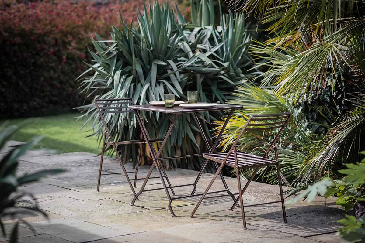 Ekete Iron Bistro Table - Small-GARDEN-Nkuku