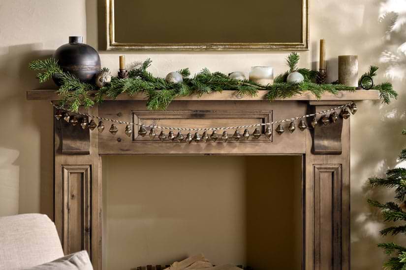 Ekiti Bauble Garland - Antique Gold-CHRISTMAS DECORATIONS-Nkuku