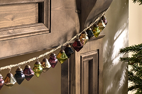 Ekiti Bauble Garland - Mixed Colour-CHRISTMAS DECORATIONS-Nkuku