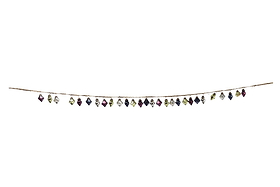 Ekiti Bauble Garland - Mixed Colour-CHRISTMAS DECORATIONS-Nkuku