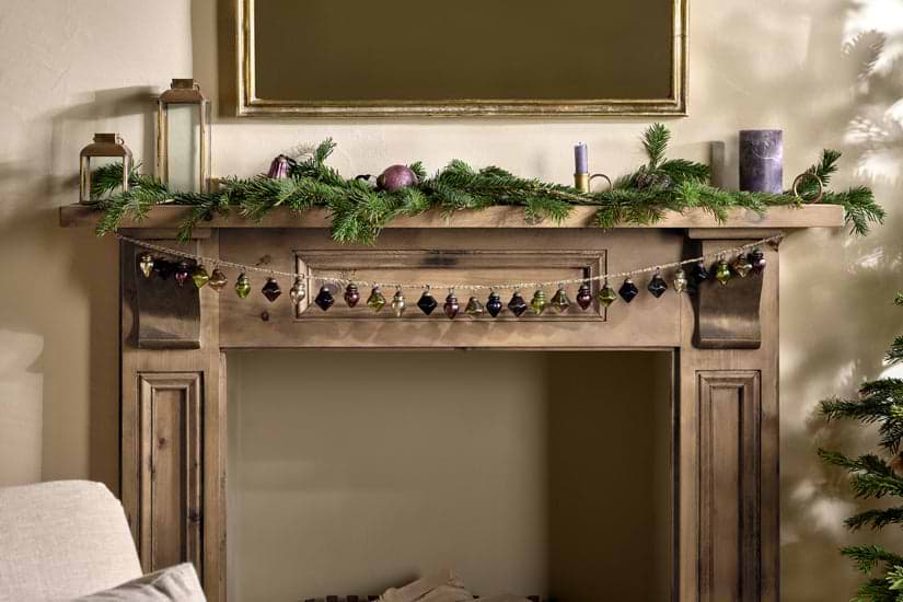 Ekiti Bauble Garland - Mixed Colour-CHRISTMAS DECORATIONS-Nkuku
