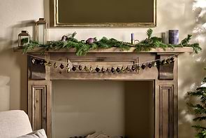 Ekiti Bauble Garland - Mixed Colour-CHRISTMAS DECORATIONS-Nkuku