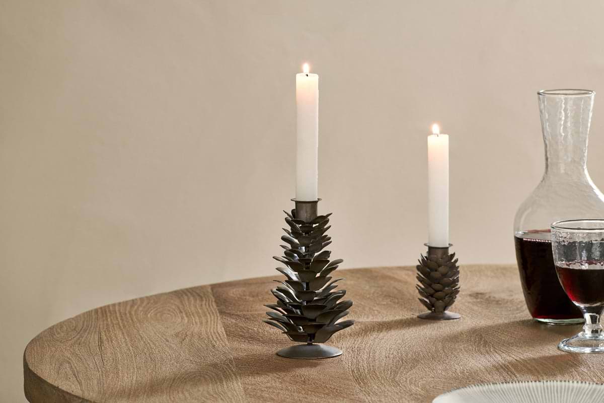 Elagalu Candle Holder - Rust-CHRISTMAS DECORATIONS-Nkuku