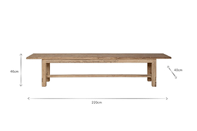 Fioni Reclaimed Wood Bench - Natural