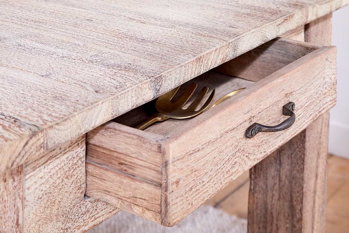 Fioni Reclaimed Wood Dining Table - Natural
