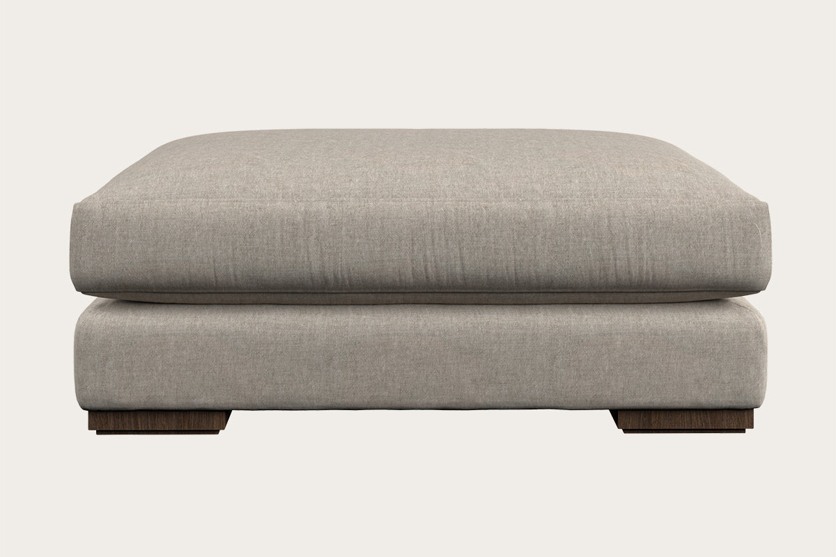 Guddu Grand Footstool - Brera Linen Natural