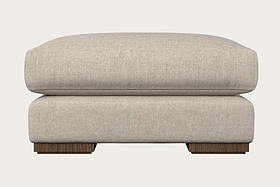 Guddu Grand Footstool - Brera Linen Natural