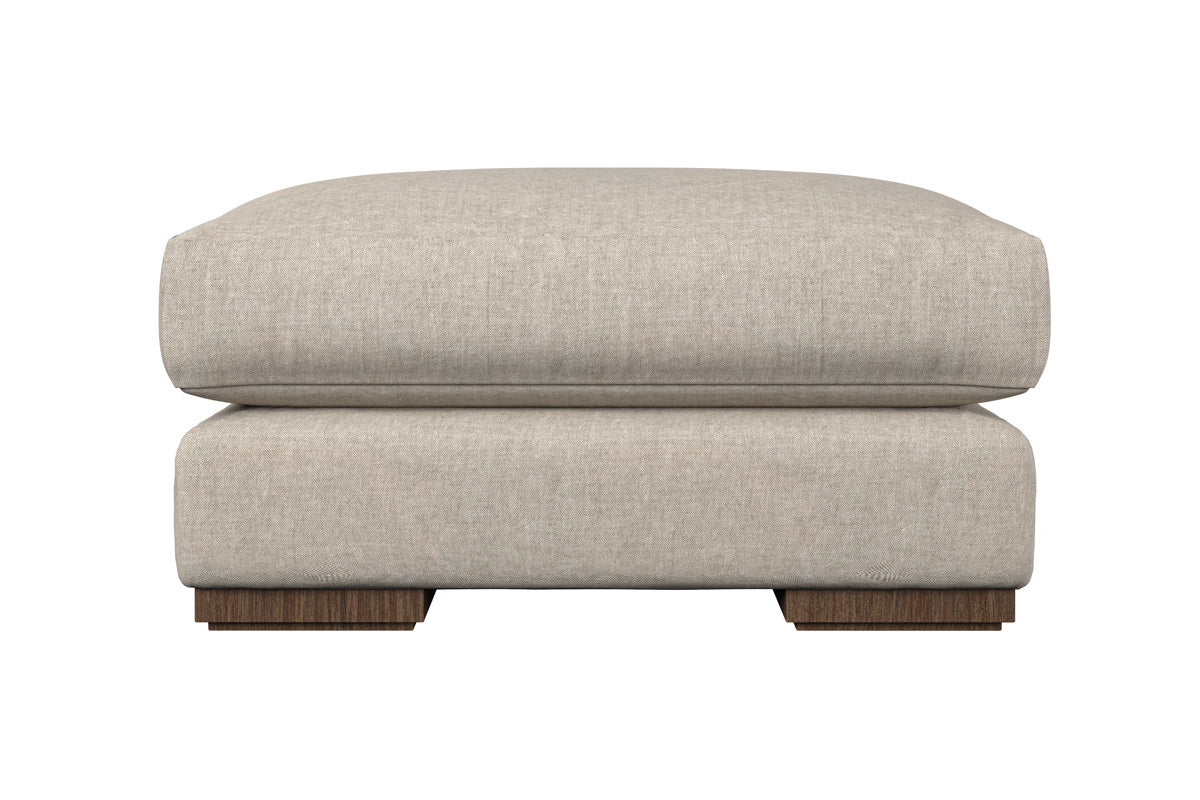 Guddu Grand Footstool - Brera Linen Natural