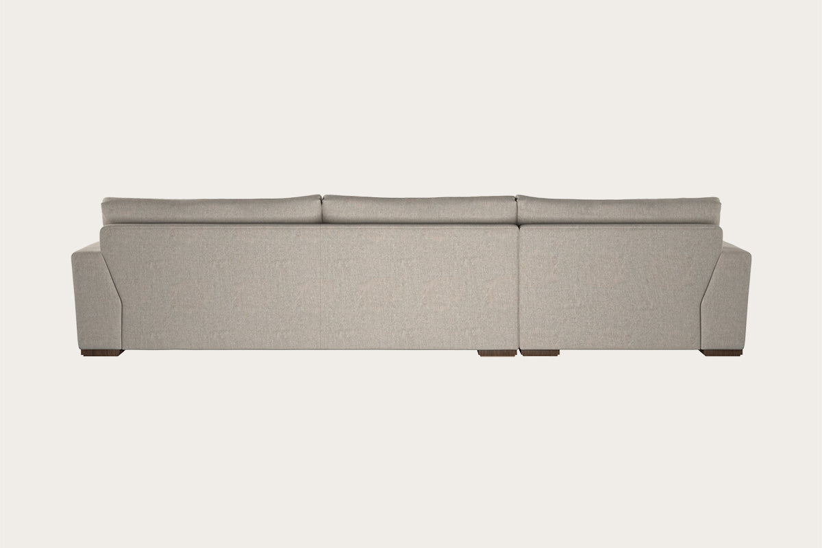 Guddu Grand Left Hand Chaise Sofa - Brera Linen Natural