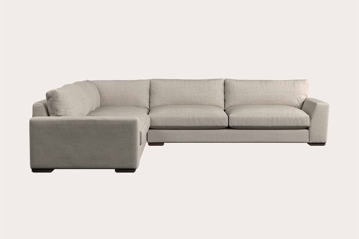 Guddu Grand Left Hand Corner Sofa - Brera Linen Natural-MAKE TO ORDER-Nkuku