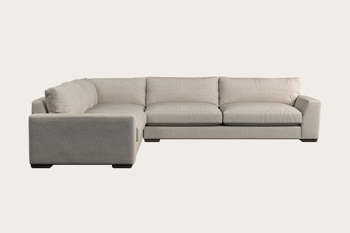 Guddu Grand Left Hand Corner Sofa - Brera Linen Natural