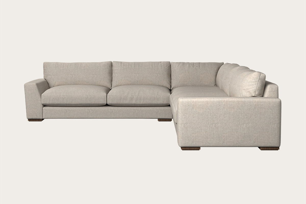 Guddu Grand Left Hand Corner Sofa - Brera Linen Natural