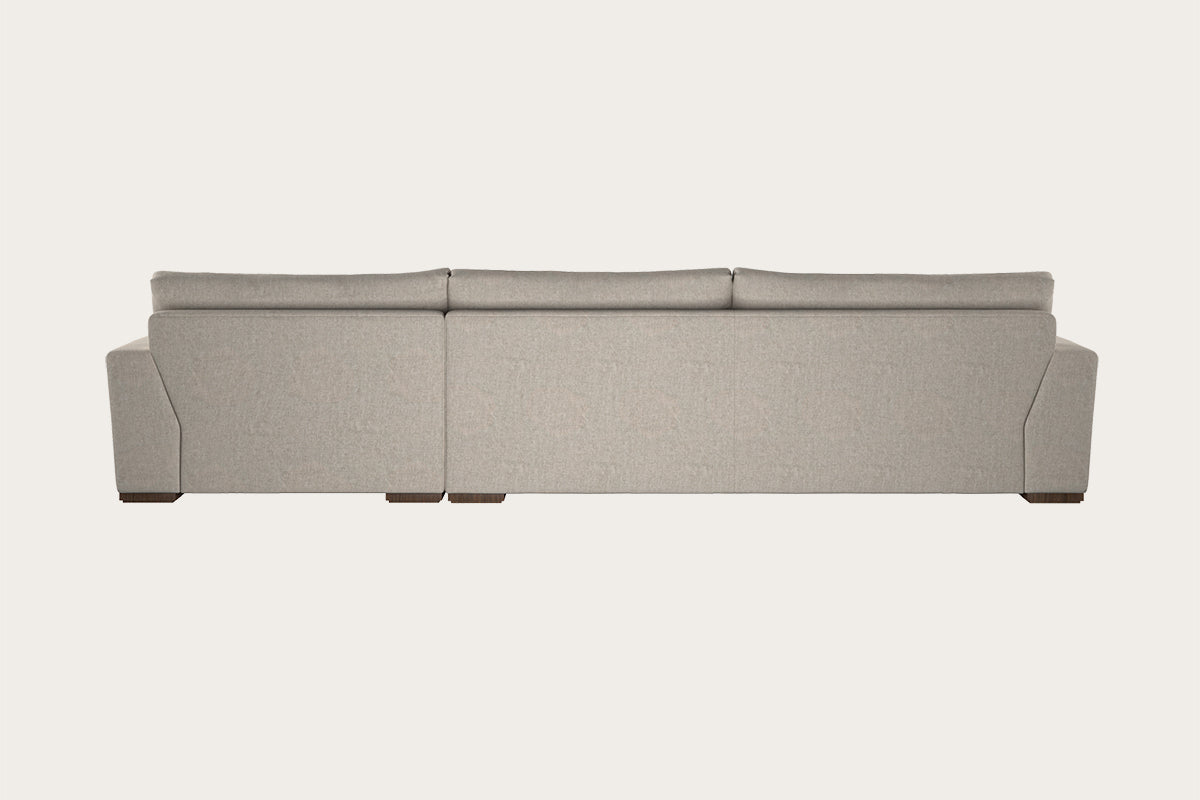 Guddu Grand Right Hand Chaise Sofa - Brera Linen Natural
